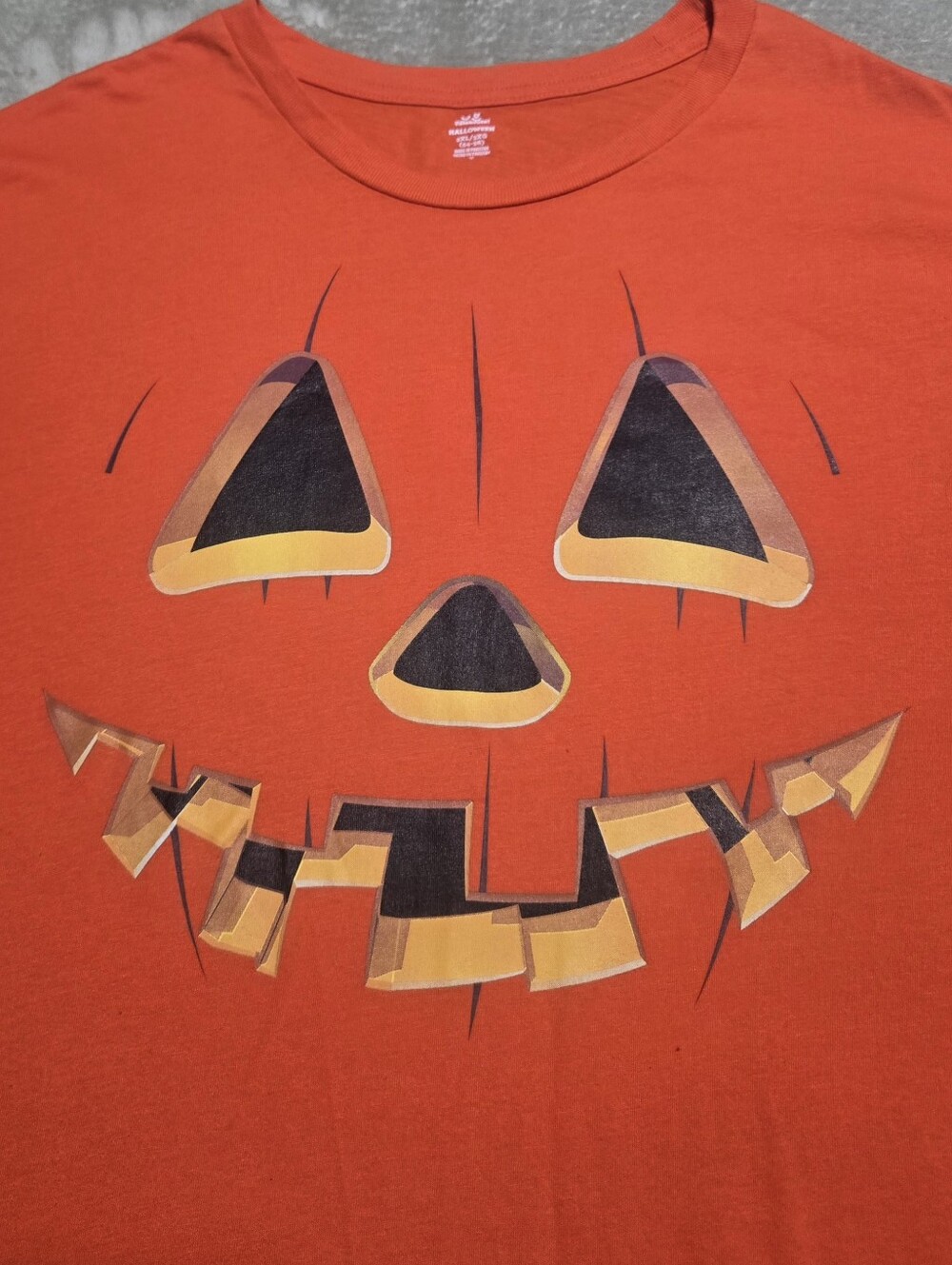 Halloween Jack-o'-Lantern Pumpkin Face T-shirt Men's Size 3XL Tee